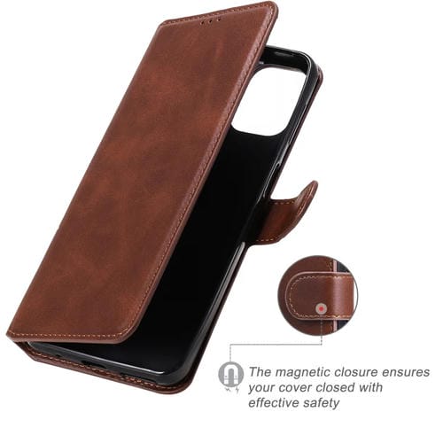 Para Motorola Moto G9 Plus Classic Calf Texture PU + TPU Funda de cuero con tapa horizontal, con soporte, ranuras para tarjetas y billetera (marrón)