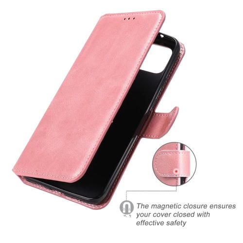 Para Google Pixel 5 XL / Pixel 4a 5G Classic Calf Texture PU + TPU Funda de cuero con tapa horizontal, con soporte, ranuras para tarjetas y billetera (oro rosa)