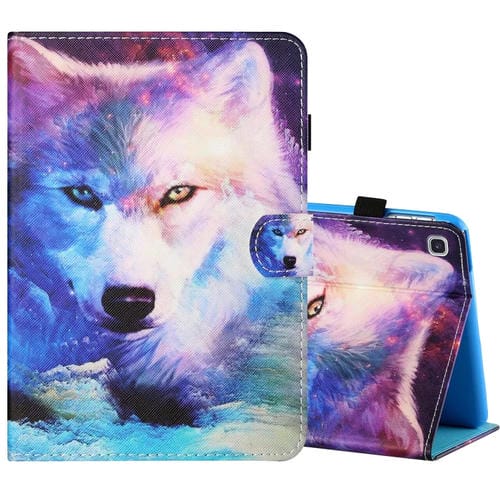 Estuche para Tablet Samsung Galaxy Tab S6 Lite SM-P610 / 615 Cuero Plano Horizontal con Funda para Bolígrafo y Soporte (Wolf)