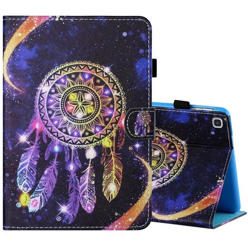 Estuche de Cuero Samsung Galaxy Tab S6 Lite SM-P610/615 Plano Horizontal con Funda para Bolígrafo y Soporte (Campanillas de Viento)