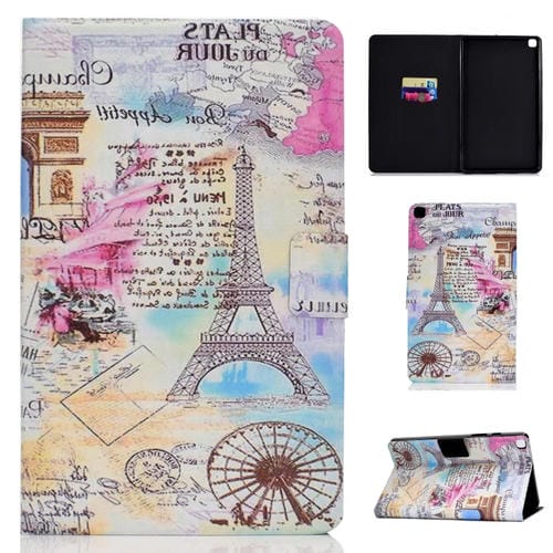 Funda para Tablet Samsung Galaxy Tab A7 Lite 8.7 (2021) T220 Voltage Texture Dibujo Horizontal con Soporte y Ranura para Tarjeta (Torre de Hierro)