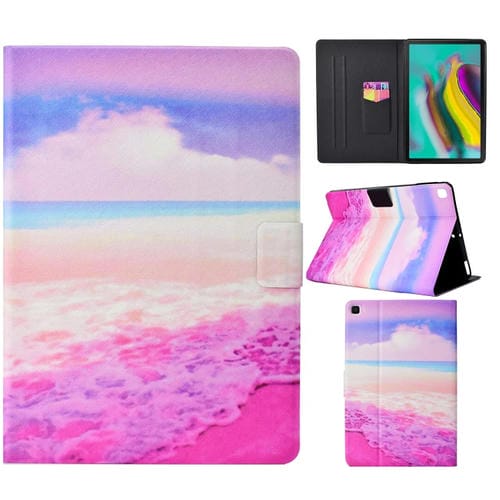 Funda de Cuero Samsung Galaxy Tab A7 Lite 8.7 (2021) T220 con Soporte y Ranura para Tarjeta (Mármol)