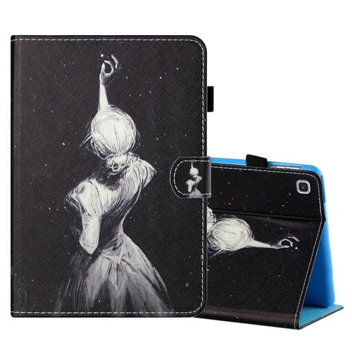 Funda para Tablet Samsung Galaxy Tab A7 Lite 8.7 (2021) T220 Cuero Horizontal Flip con Soporte y Ranura para Tarjeta (Chica Estrella)