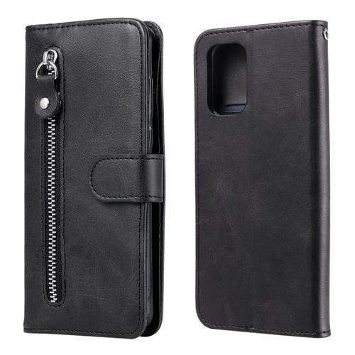 Para Xiaomi Redmi Note 10 5G / POCO M3 PRO 5G Fashion Calf Texture Chipper Horizontal Flip Funda de cuero con soporte y ranuras para tarjetas (negro)