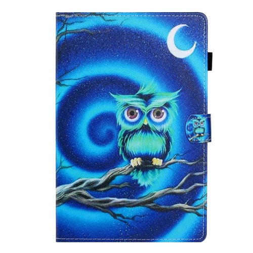 Estuche para Galaxy Tab A 10.1 (2019) T510 Cuero PU Tapa Horizontal Dibujo Moon Owl