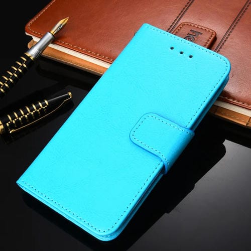 Para honrar 10x Lite Crystal Texture Horizontal Flip Funda de cuero con soporte y ranuras para tarjetas y billetera (azul claro)