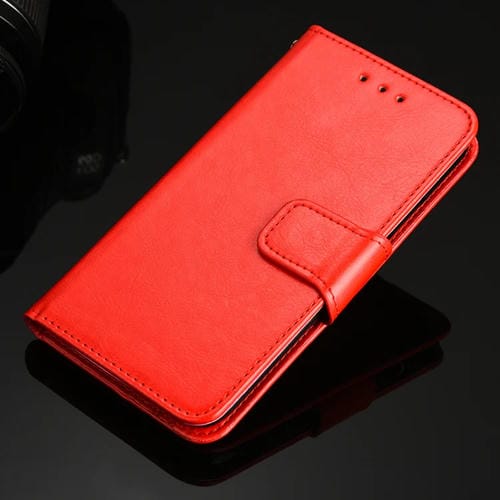 Para Motorola Moto G Power 2021 CRISTAL TEXTURE Horizontal Flip Funda de cuero con soporte y tragamonedas y billetera (rojo)