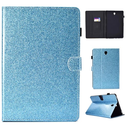 Funda de Cuero Galaxy Tab S4 10.5 T830 con Tapa Horizontal Soporte y Ranura para Tarjeta (Azul)