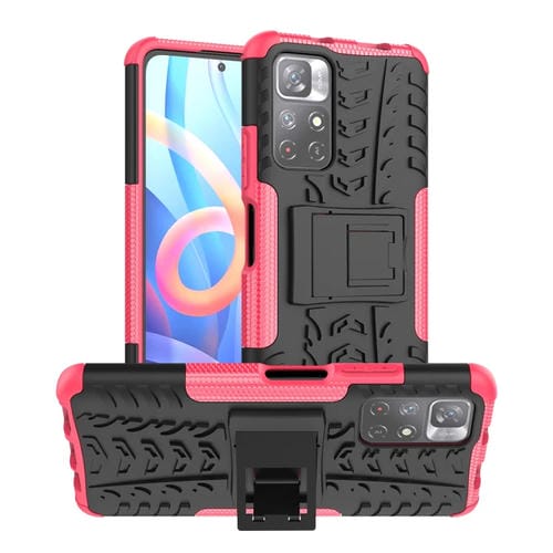 Para Xiaomi Redmi Note 11 5g Three Texture TPU + PC Funda telefónica (rosa)