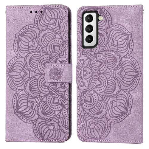 Para Samsung Galaxy S22+ 5G Mandala Flip Flip Leather Case (púrpura)