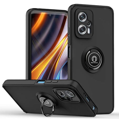 Para Xiaomi Poco X4 GT Q Shadow 1 Series TPU y PC Phone Case (Negro)