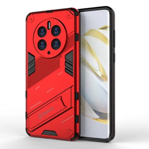 Funda para Huawei Mate 50 Pro Punk Armor 2 en 1 PC + TPU a Prueba de Golpes con Soporte Invisible (Rojo)