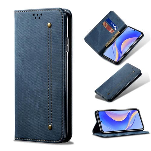 Funda de Cuero con Tapa Horizontal para Huawei Nova Y90 4G Enjoy 50 Pro (Azul)