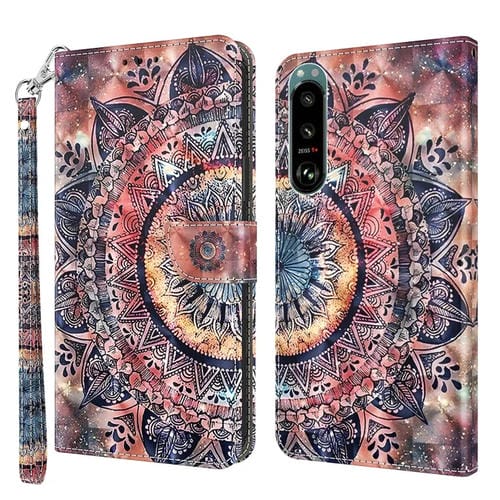 Estuche para Sony Xperia 5 III de Cuero Pintado en 3D (Mandala)