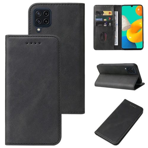 Funda para Samsung Galaxy M32 Cuero con Cierre Magnético (Negro)