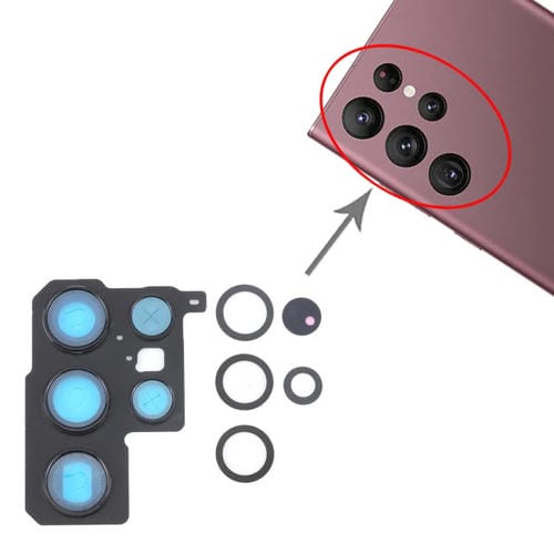 Cubierta de Lente Samsung Galaxy S22 Ultra 5G SM-S908B (10 Piezas)