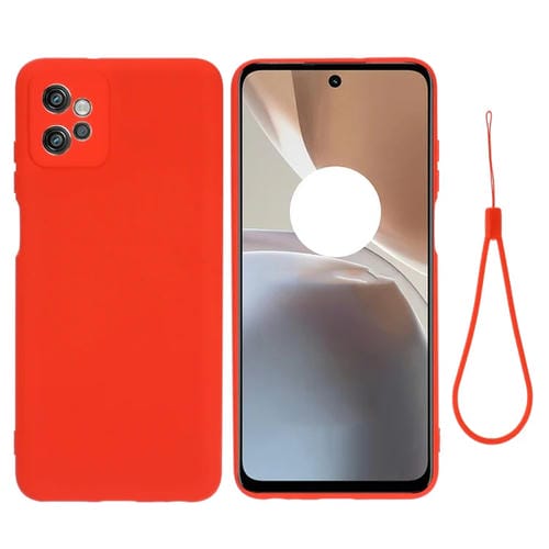 Para Motorola Moto G32 4G Funda protectora de cobertura completa de silicona líquida a prueba de caídas de color sólido (Rojo)