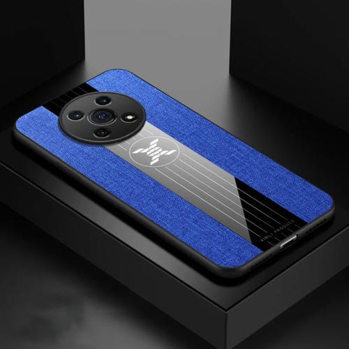 Para Honor X30 XINLI Costura de tela Textue Funda de teléfono TPU a prueba de golpes (Azul)