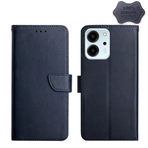 Funda para Honor 80 Se Ht02 con Tapa Cuero Genuino a Prueba de Huellas (Azul)