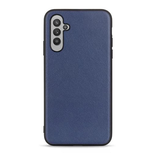 Funda de Teléfono Samsung Galaxy A24 Cuero Genuino Textura Piel de Cordero (Azul)