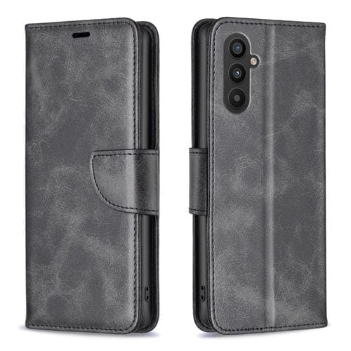 Para Samsung Galaxy A24 4G Funda de cuero con textura de piel de cordero (Negro)