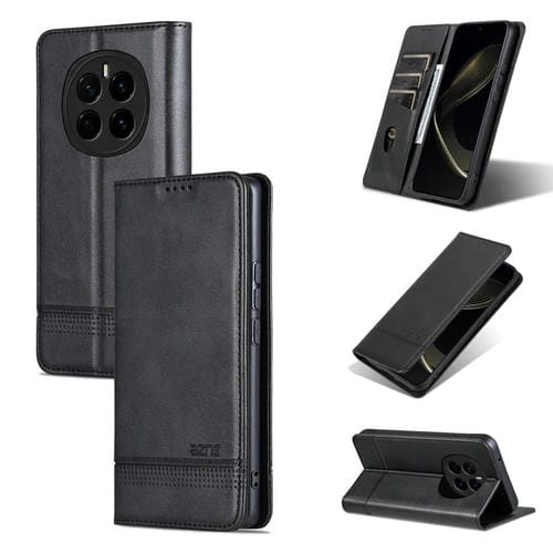 Funda de Cuero con Tapa Magnética para Honor Magic7 Azns (Negro)