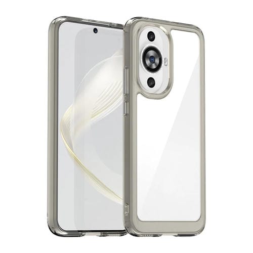 Funda de Acrílico + TPU para Huawei Nova 12 Lite Serie Colorida (Gris Transparente)