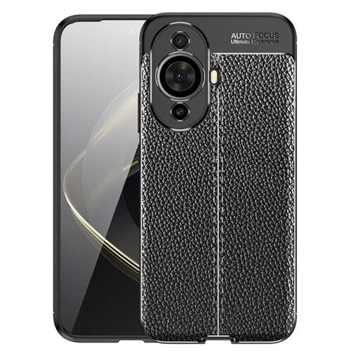 Funda TPU para Huawei Nova 11 con Textura Litchi a Prueba de Golpes (Negro)