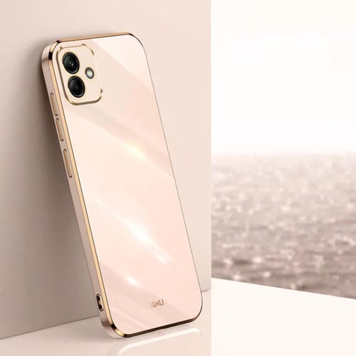 Estuche para Teléfono Xinli Samsung Galaxy A05 TPU Electrochapado Borde Recto 6D (Rosa)
