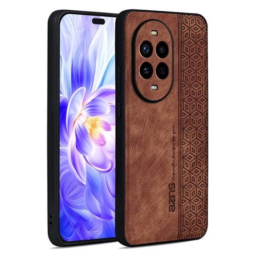 Funda para Teléfono Azns con Textura de Piel en Relieve 3D para Huawei Nova 13 Pro (Marrón)