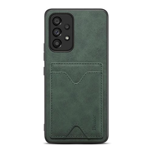 Funda para Teléfono Samsung Galaxy A23 5G Denior Pu Contraportada Ranura para Tarjeta (Verde)