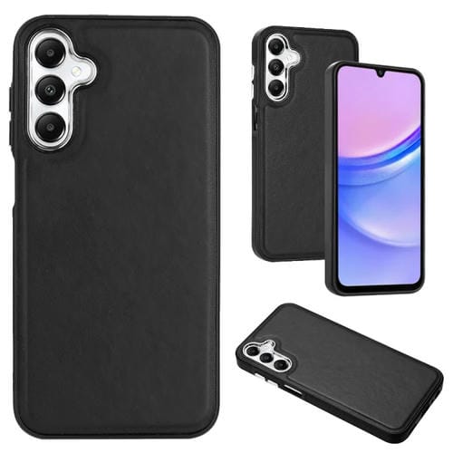 Funda para Teléfono Samsung Galaxy A15 Textura de Cuero Cobertura Total (Negro)