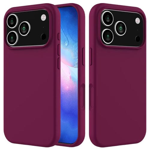 Funda de silicona de color sólido para iPhone 17 Pro (violeta)