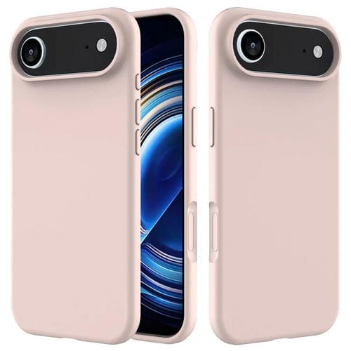 Funda de silicona de color sólido para iPhone 17 Air (rosa arena)