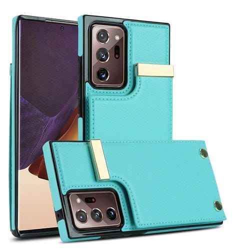Funda para Samsung Galaxy Note20 Ultra Metal Hebilla Ranuras para Tarjetas (Verde)
