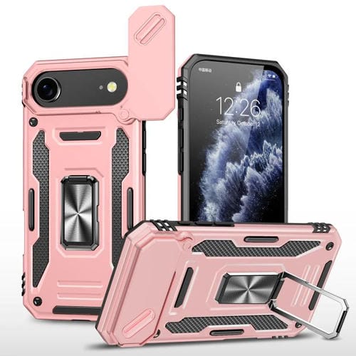 Funda protectora de PC y TPU para cámara de iPhone 17 Air Armor (oro rosa)