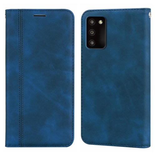 Funda para Samsung Galaxy A03S Frosted Business con Tapa Horizontal Magnética de PU (Azul)