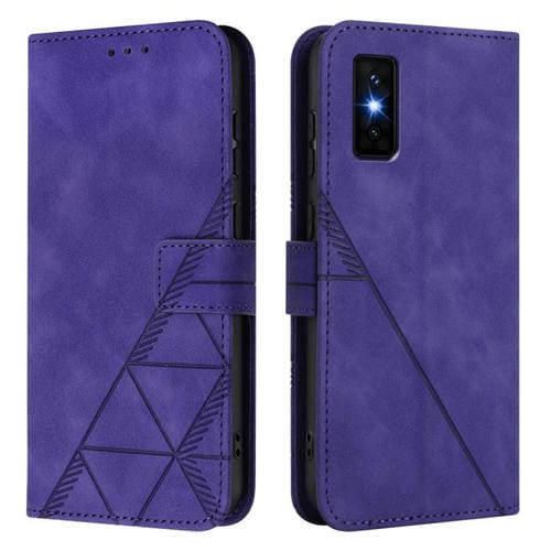 Funda de cuero con relieve 3D para Infinix GT 30 Pro (morada)
