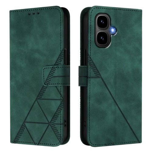 Funda de cuero con relieve 3D para Infinix Smart 10 4G (Verde oscuro)