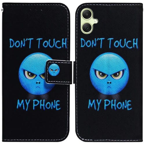 Funda de Cuero para Samsung Galaxy A05 con Tapa y Dibujo Coloreado (Anger)