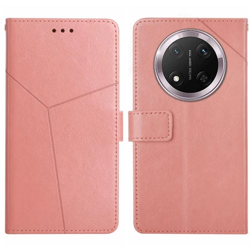 Funda de Cuero con Tapa y PatrĂłn en Forma de y para Honor X9C (Rosa)