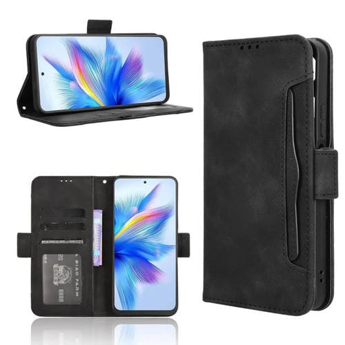 Funda de Piel Textura Becerro con Ranuras para Tarjetas para BlackView Shark 9 (Negra)