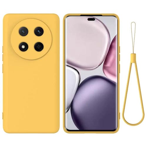 Funda Silicona Líquida Honor Magic7 Lite a Prueba de Golpes (Amarillo)