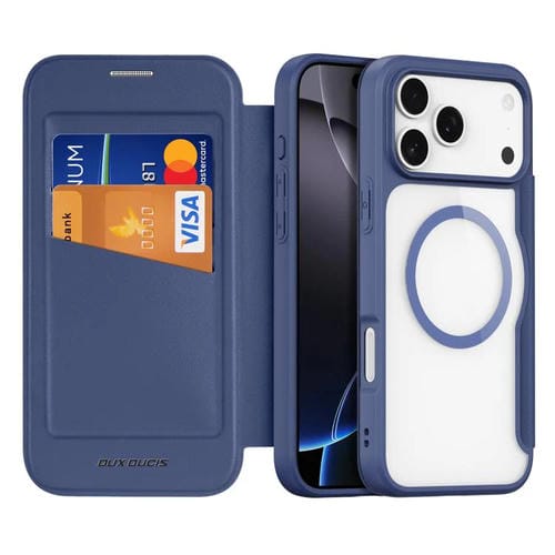 Funda de cuero DUX DUCIS Skin X Pro Series para iPhone 17 Pro Max con Magsafe PC + TPU (azul)