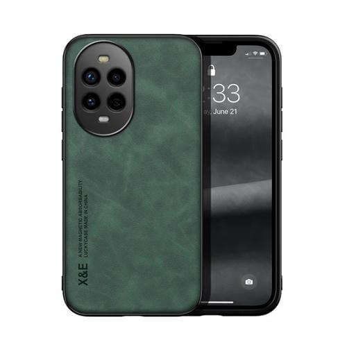 Funda de Cuero con Tapa Magnética para Huawei Nova 13 Pro Skin Feel (Verde)