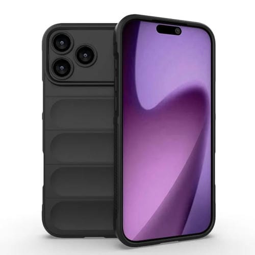 Funda de TPU + franela Magic Shield para iPhone 17 Pro Max (negra)