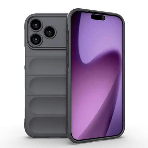 Funda de TPU + franela Magic Shield para iPhone 17 Pro Max (gris oscuro)