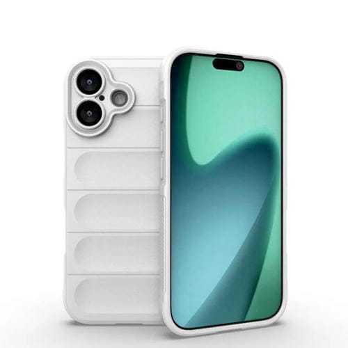 Funda de TPU + franela Magic Shield para iPhone 17 (blanca)