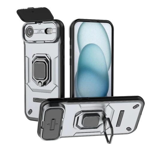 Funda deslizante Camshield de TPU + PC a prueba de golpes con soporte para iPhone 17 Air (gris)