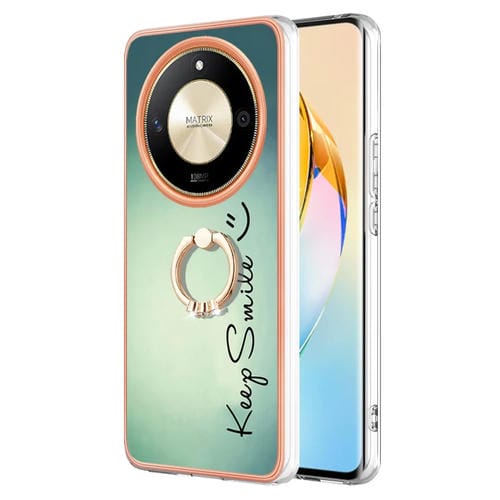 Estuche para Teléfono Honor X9B con Soporte para Anillo y Galvanoplastia Imd Doble Cara (Sonrisa)